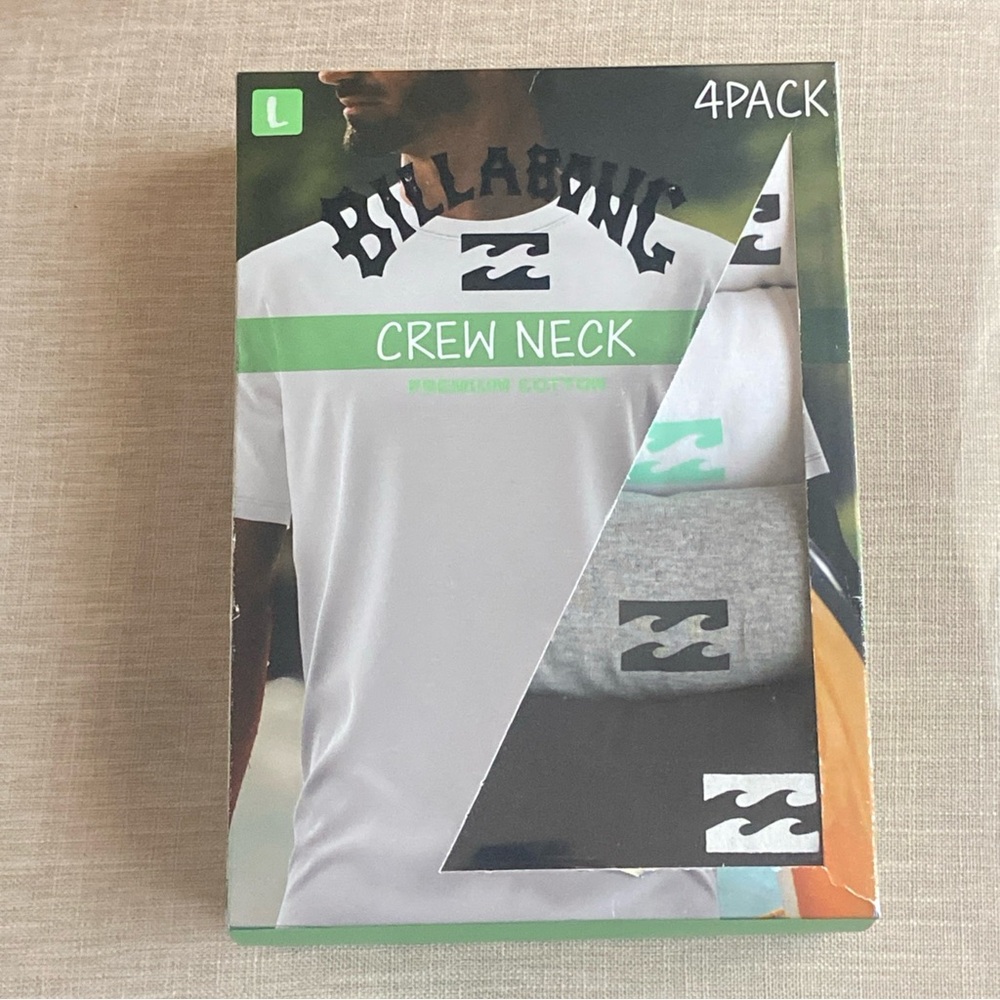 Billabong Men’s Crew Neck Short Sleeve T-Shirts | White/ Heather Grey/ Black